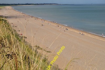 Photo A3 Dunwich beach Dunwich's shingle beach on a sunny but windy c2016