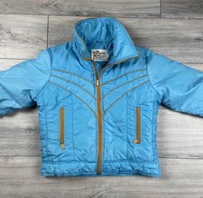 Vintage Ski Daddle Puffer insulated Ski Retro jacket women s medium blue