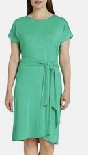 NWT Chaps Ladies' Crewneck Knit Dress, Color Green, Size XL