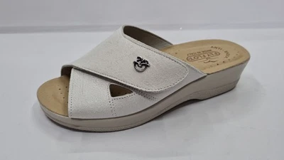 Fly Flot Offene Damen Clogs aus Ecopelle mit Keilabsatz und Klettverschluss 6002 - Bild 1 von 4