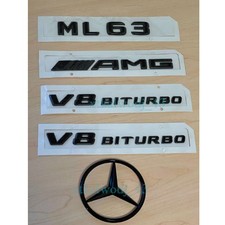 Für Mercedes Benz M Klasse ML63 W166 12-15 ML63 AMG V8 BITURBO Abzeichen Emblem Für Mercedes Benz M Klasse ML63 W166 12-15 ML63 AMG V8 BITURBO Abzeichen Emblem