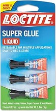 Loctite Super Glue Liquid 3 Tubes, 0.10 Oz