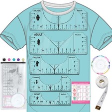 Vowlove T-Shirt Ruler for Precise Alignment, Center  Left Chest Placement Tool