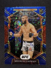 2021 Panini Select UFC - Concourse Khamzat Chimaev #57 Blue Disco Prizm /99 (RC)