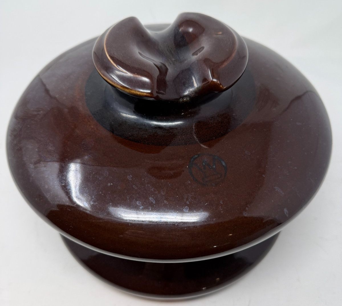 Vtg Thomas Crown-W Brown Porcelain Multipart Power Line Insulator 11"x8" 21 lbs