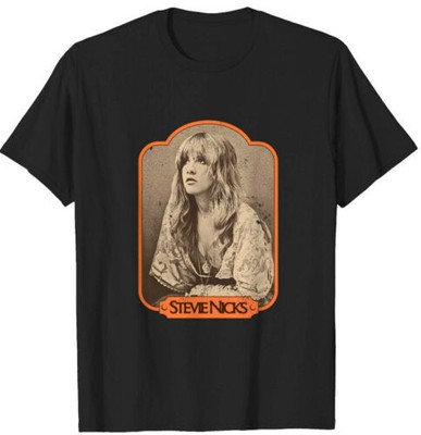 Stevie-Nicks T shirt Funny Birthday Black Cotton Tee Vintage Gift For Men