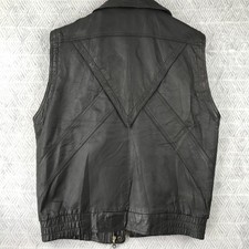 Gilet Homme Cuir Noir Taille 54 - Style Casual, Boutons - Occasion état Correct