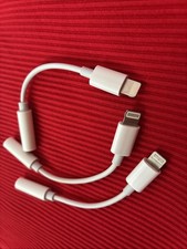SET OF 3 Apple Lightning to 3.5mm Aux Headphone Jack Adapters, Genuine