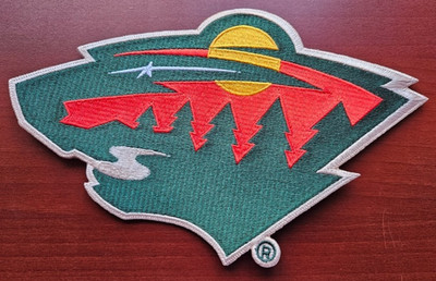 Minnesota Wild High Quality Huge 8'' Iron On Embroidered Patch FREE Shipping!!!