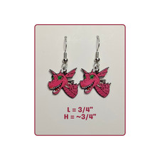 Fantasy Dragon Earrings for Shrek Fans - Dragon Cosplay Costume Dangle Earring