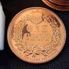 20x INDIAN Head Penny 1877 ONE Cent Design Copper Rounds 1 oz .999 Tube 🔥 NR — photo 8