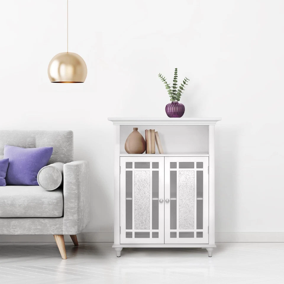 Windsor 26.5 in. x 34.02 in. 2-Door Freestanding Wooden Floor Cabinet with Ad... - Image 3 of 4