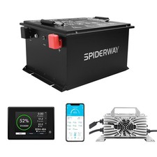 48V 105Ah Lithium Lifepo4 APP Charger Monitor Set 10Life Span Golf Cart Battery