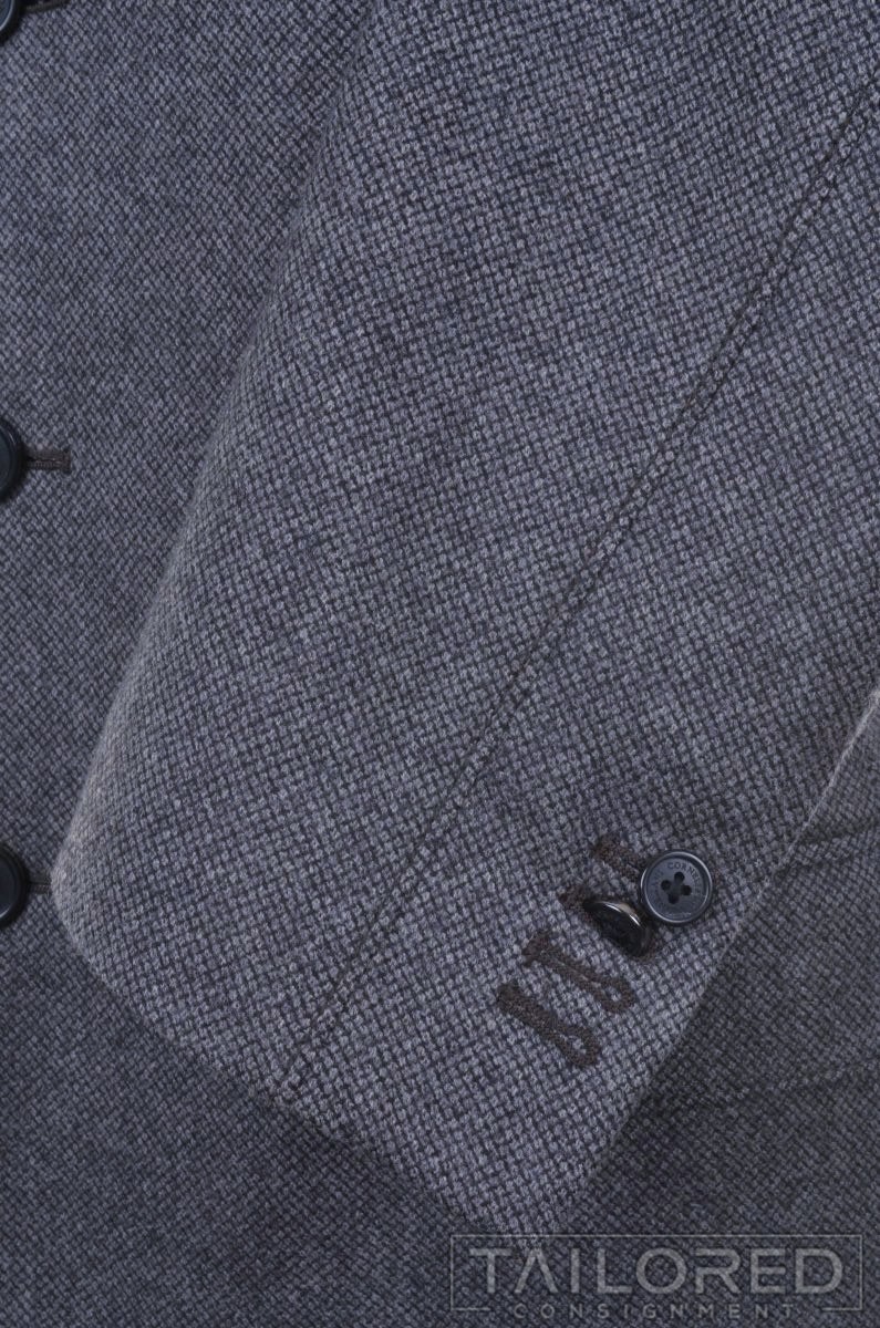CORNELIANI ID Solid Gray Wool Convertible Blazer … - image 5