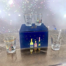 Chic & Tonic Limited Edition Celebration Shot Glass Gift Set of 4 New in Box