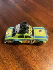 Aurora AFX Ford Rallye Escort Green/Blue #33 NOS Body