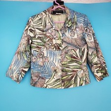 Vintage Harve Benard Blazer Women's Size 10 Floral 3/4 Sleeve