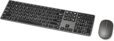 Amazon Basics HKM8983US Ultra Slim Premium Wireless Keyboard Mouse Combo Black