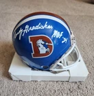 Randy Gradishar Signed Autograph Denver Broncos Mini Helmet Beckett Vsr4 NFL HOF