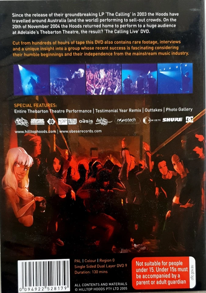 Hilltop Hoods - The Calling Live (2005) DVD includes interviews/rare footage NEW - Image 2 of 2
