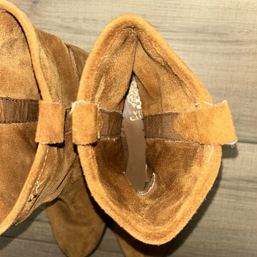 Braune Wildlederstiefel Damengröße 8 Knöchel Western Boho Country unstrukturiert - Bild 6 von 6