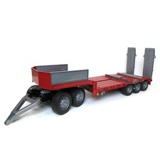 1/16 Bruder Red Tri-axle Low Loader Trailer and Dolly 42823-Kit