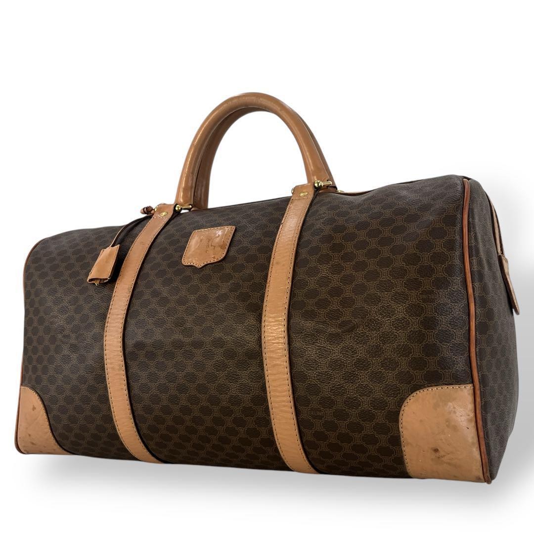 Celine Macadam Handle Bag PVC Brown Authentic G06273972