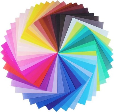 Opret Origami Papier 10 x 10 cm 100 Blatt 50 Farben Faltpapier Quadratisch