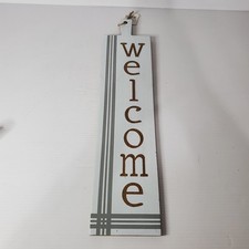 Ashland Fall Wood Sign Welcome Wall Door Hanging Cottage Kitchen White Wooden