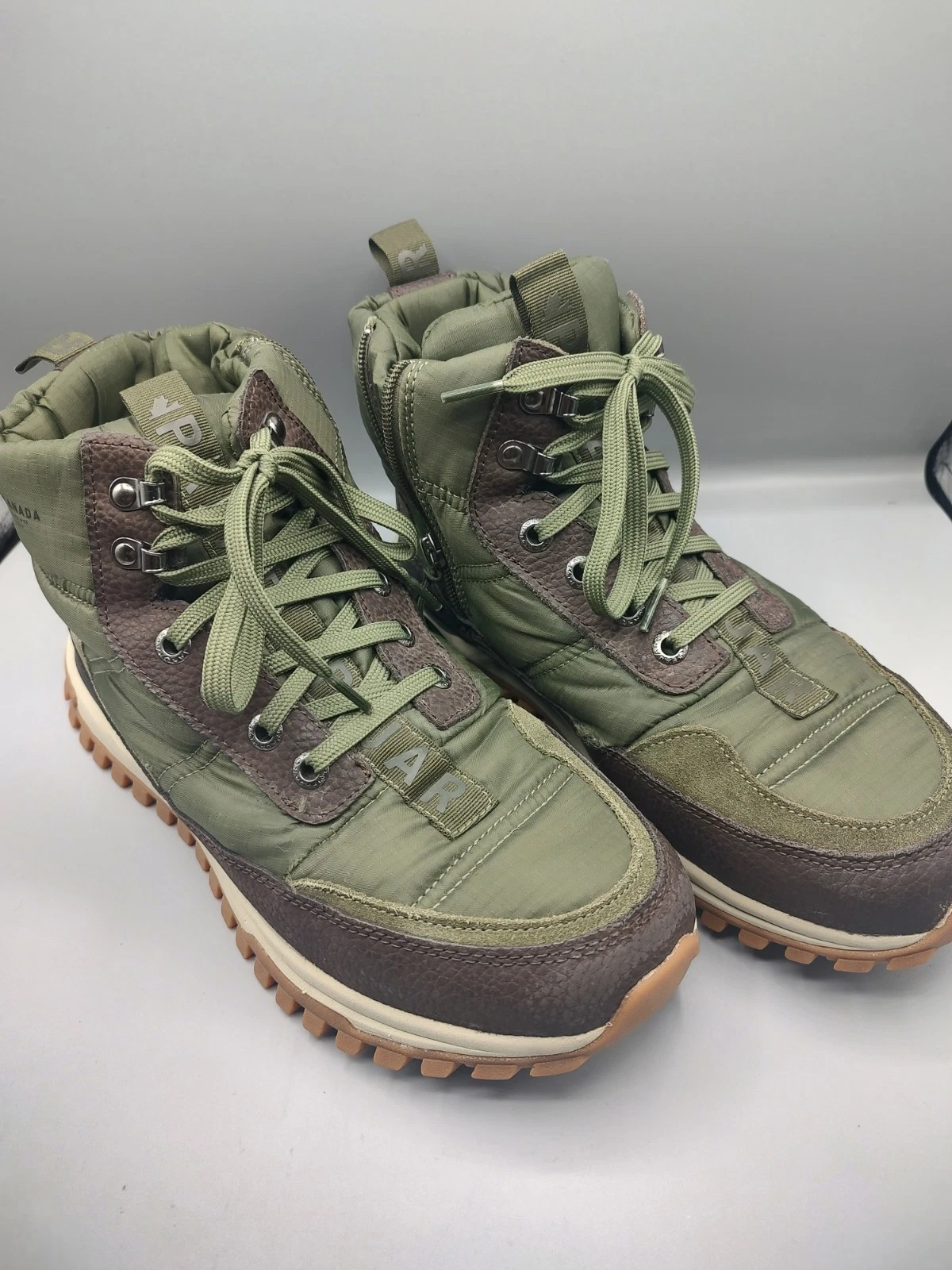 Pajar Fero 2.0 Boot Size 10M Green Waterproof Nylon Leather Winter Snow Boot