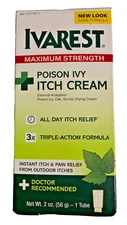 Ivarest Poison Ivy Itch Relief Cream Maximum Strength 2 oz / EXP: March 2027