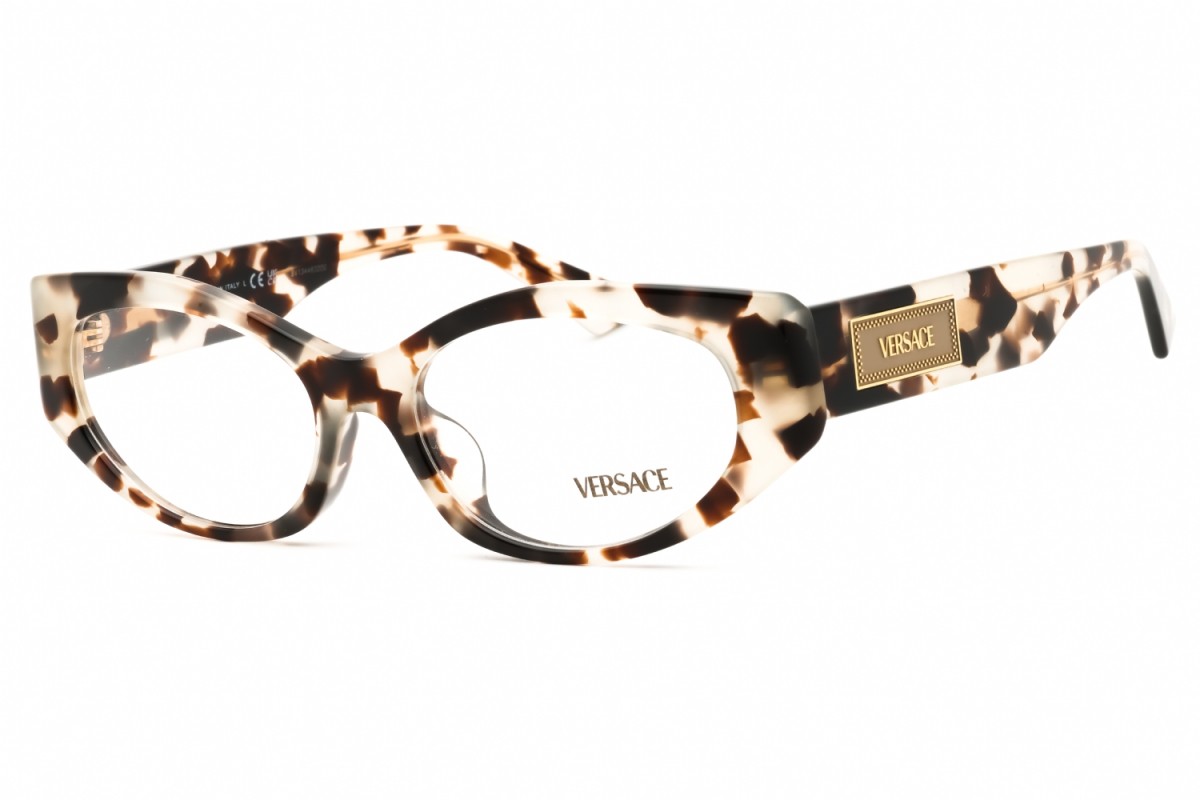 NEW Versace VE3369F 5498 Havana Grey 53mm Eyeglasses