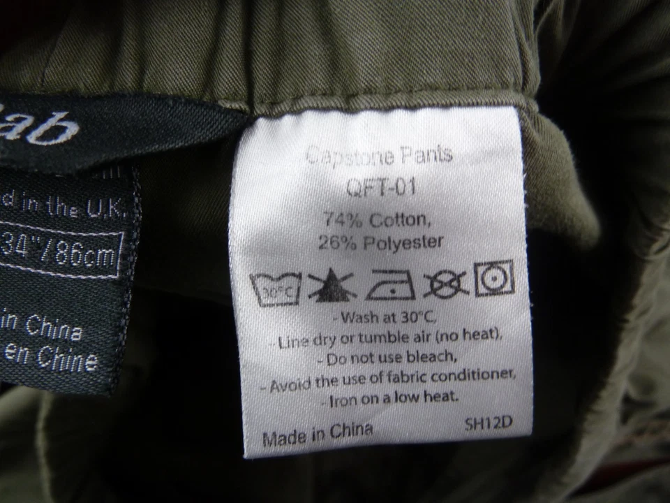 Pantalones Rab Capstone para Hombres Cintura Treinta y Cuatro Verde Mezcla de Algodón Ligeros Senderismo Foto 4 de 4