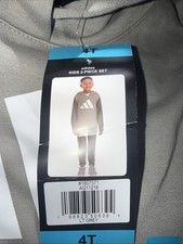 ADIDAS KIDS 2 PIECE LT GREY 4T SET NWT 1607371