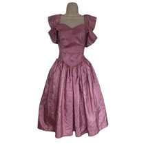 Vintage 80’s Pink Prom Bridesmaid Fancy Dress Retro Party Dress Size 12