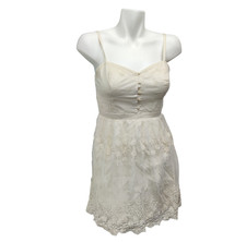 American Eagle Babydoll Lace Overlay Cottage Core Sun Dress Womens Small Flowers