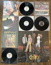 Styx 4 LP Lot Grand Illusion Piece Of 8 Cornerstone Paradise Theater EX/VG+