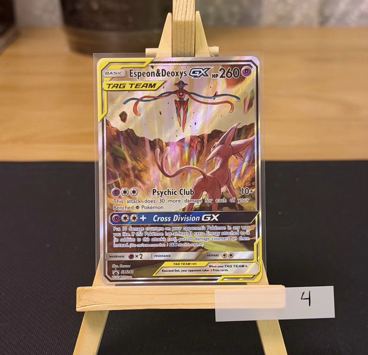 Pokémon TCG Espeon Deoxys GX Sun Moon Holo Black Star PROMO-SM240 LP