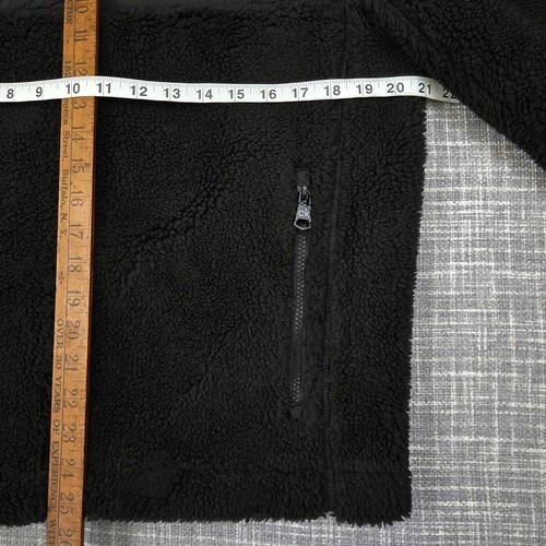 Giacca sherpa Calvin Klein uomo S full zip nera con righe e logo - Foto 4 di 11