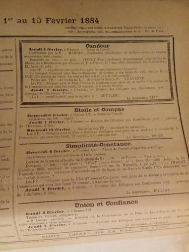 RECUEIL EVENEMENTS DE FRANC-MACONNERIE TRAVAUX/BULLETIN.CHEVALIER DU TEMPLE.1883 - Picture 9 of 18