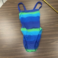 Costume da bagno vintage Sessa taglia 6 (S) strisce neon vibranti anni 90/2000 leggi