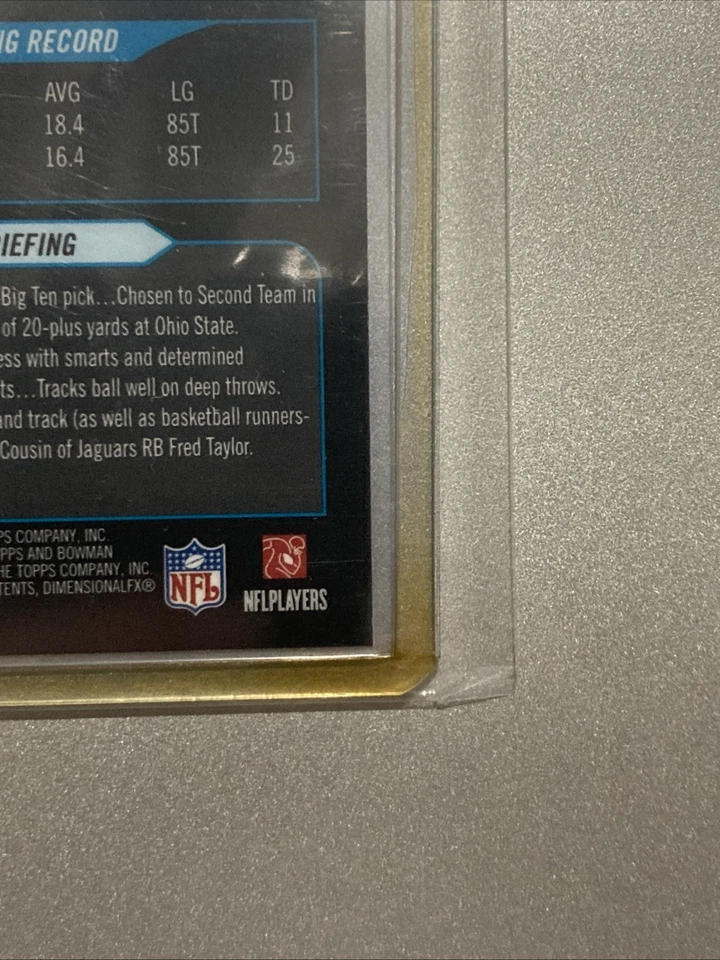 2006 年 Bowman Chrome- Santonio Holmes 新秀 # 227- 反光卡- 匹兹堡钢人队 — 第 3/4 张图片