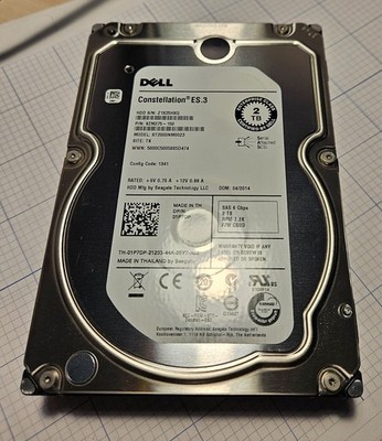 DELL CONSTELLATION ES.3 ST2000NM0043 2TB 3.5'' SAS 6.0GB/S HDD 9ZM275 01P7DP