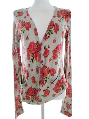 TIPSTER LA REDOUTE Damen Geknöpfter Cardigan Gr. 40 Grau Leichter Strick Langer