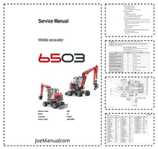Wacker Neuson 6503 Mobile Excavator Service Manual PDF