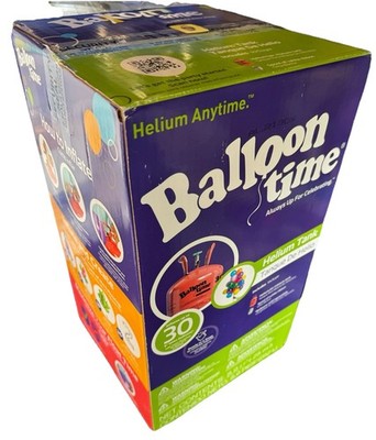 Balloon Time Helium Tank 8.9 Cu Ft Sealed Unused Inflates Up To 30 Balloons NEW