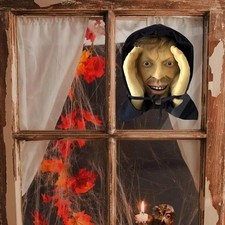 Scary Peeper Freak Halloween Decoration Clown Indoor and Outdoor Window Hanging