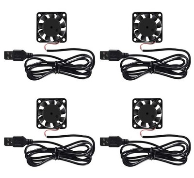4 Pack USB Brushless Cooling Fan 40mm High Performance DC 4PCS, 5V USB(4010) 