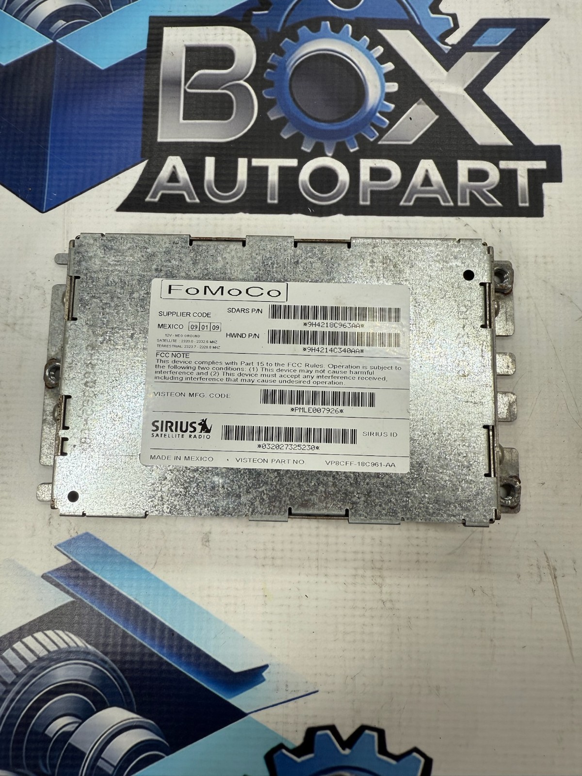 2010 2011 LAND RANGE ROVER Sirius Satellite Radio Receiver OEM 9H4218C963AA