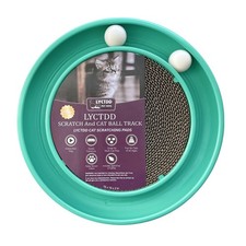 Interactive Cat Ball Track Toy Scratching Board Exercise Set Green Spare Ball